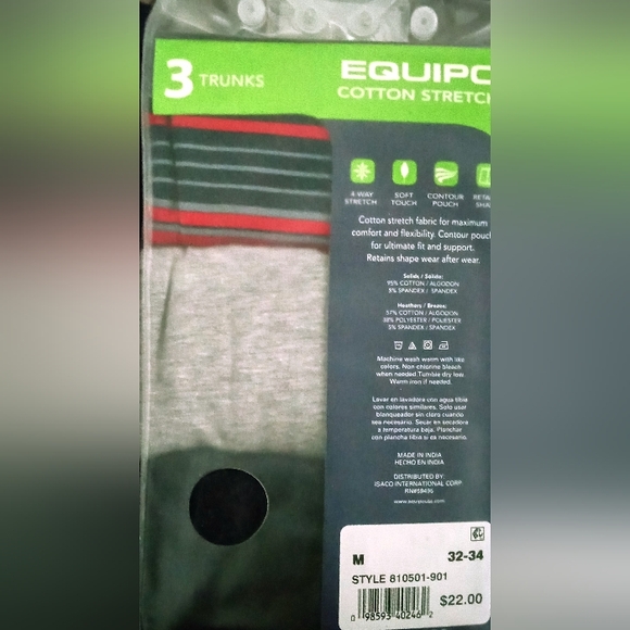 Men's Boxer Briefs 3 Pk M 32-34 - Picture 2 of 3